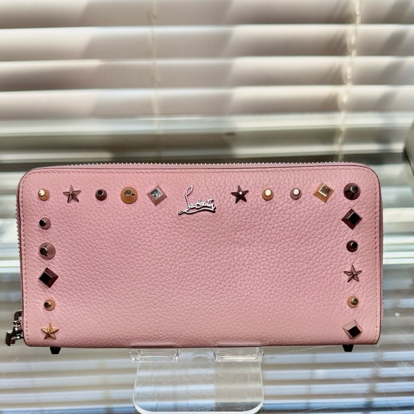 Christian Louboutin Pink Wallet with Studs